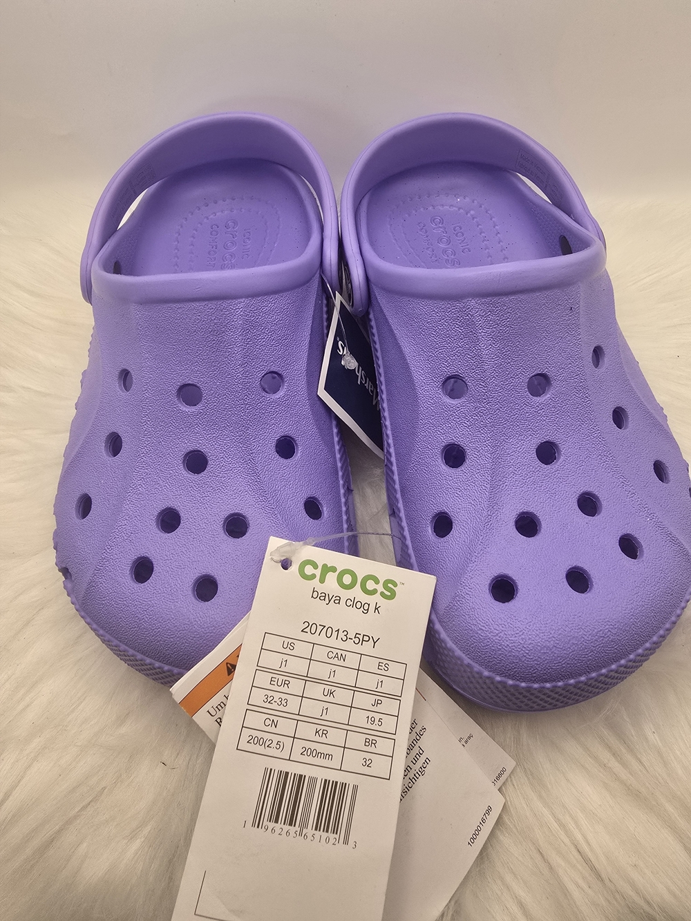CROCS Kids Baya Clog in Lavender Purple